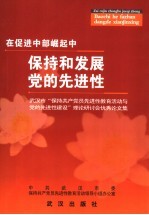 在促进中部崛起中保持和发展党的先进性 武汉市“保持共产党员先进性教育活动与党的先进性建设”理论研讨会优秀论文集