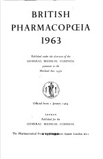 BRITISH PHARMACOPCEIA 1963