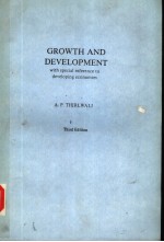 GROWTH AND DEVELOPMENT WITH SPECIAL REFERENCE TO DEVELOPING ECONOMIES THIRD EDITION