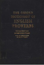 THE OXFORD DICTIONARY OF ENGLISH PROVERBS THIRD EDITION