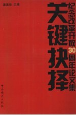 关键抉择 纪念改革开放30周年论文集