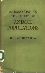 INTRODUCTION TO THE STUDY OF ANIMAL POPULATIONS