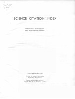 SCIENCE CITATION INDEX-1961 PART 1 AABE-CAPL