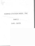 SCIENCE CITATION INDEX-1961 PART 2 CAPL-GUTO