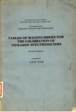 TABLES OF WAVENUMBERS FOR THE CALIBRATION OF INFRARED SPECTROMETERS SECOND EDITION