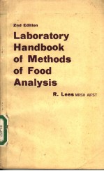 LABORATORY HANDBOOK OF METHODS OF FOOD ANALYSIS 2ND EDITION