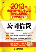 2013年中国银行业从业人员资格认证考试专用辅导教材  公司信贷