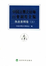 中国注册会计师行业制度全编 执业准则卷 上