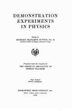 DEMONSTRATION EXPERIMENTS IN PHYSICS FIRST EDITION