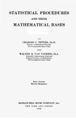 STATISTICAL PROCEDURES AND THEIR MATHEMATICAL BASES