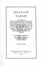 SIX-PLACE TABLES