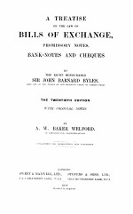 A TREATISE ON THE LAW OF BILLS OF EXCHANGE TWENTIETH EDITION