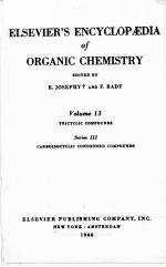 ELSEVIER’S ENCYCLOPAEDIA OF ORGANIC CHEMISTRY VOLUME 13 SERIES III