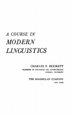 A COURSE IN MODERN LINGUISTICS