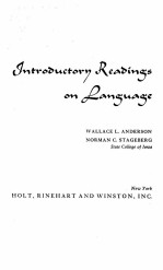 INTRODUCTORY READINGS ON LANGUAGE