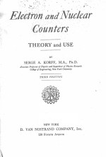 ELECTRON AND NUCLEAR COUNTERS THEORY AND USE THIRD PRINTING