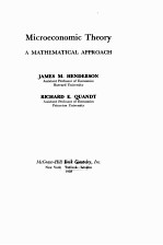 MICROECONOMIC THEORY A MATHEMATICAL APPROACH