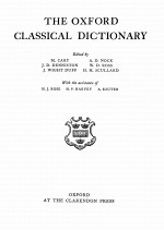 THE OXFORD CLASSICAL DICTIONARY