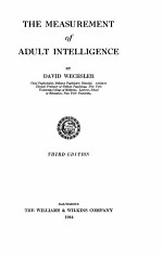 THE MEASUREMENT OF ADULT INTELLIGENCE