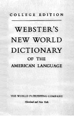 WEBSTER’S NEW WORLD DICTIONARY OF THE AMERICAN LANGUAGE