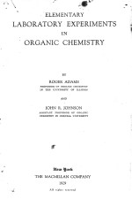 ELEMENTARY LABORATORY EXPERIMENTS IN ORGANIC CHEMISTRY