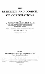 THE RESIDENCE AND DOMICIL OF CORPORATIONS