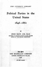 POLITICAL PARTIES IN THE UNITED STATES 1846-1861