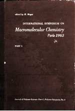 INTERNATIONAL SYMPOSIUM ON MACROMOLECULAR CHEMISTRY PARTIS 1963 PART 1