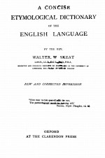 a concise etymological dictionary of the english language