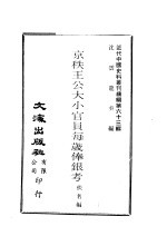 京秩王公大小官员每岁俸银考