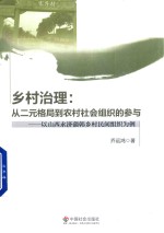 乡村治理 从二元格局到农村社会组织的参与 以山西永济蒲韩乡村民间组织为例