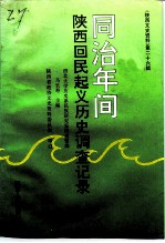 陕西文史资料  第26辑  同治年间陕西回民起义历史调查记录