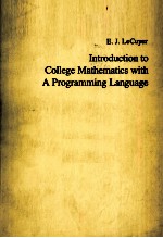 INTRODUCTION TO COLLEGE MATHEMATICS WITH A PROGRAMMING LANGUAGE