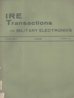 IRE TRANSACTIONS ON MILITARY ELECTRONICS VOLUME MIL-3 1959 NUMBER 1-4