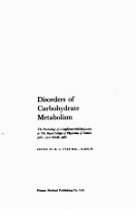 DISORDERS OF CARBOHYDRATE METABOLISM