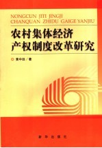 农村集体经济产权制度改革研究