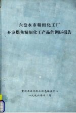 六盘水市精细化工厂开发煤焦精细化工产品的调研报告