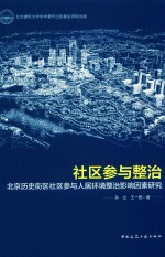 社区参与整治 北京历史街区社区参与人居环境整治影响因素研究