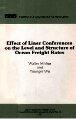 Effect of Liner Conferences on the Level and Structure of Ocean Freight Rates