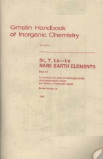 Gmelin Handbook of Inorganic Chemistry 8th Edition Sc