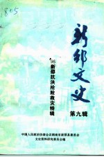 新邵文史 第9辑 ’96新邵抗洪抢险救灾特辑