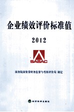 2012企业绩效评价标准值