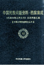 当代中国民族问题资料·档案汇编  《民族问题五种丛书》及其档案集成  第2辑  中国少数民族简史丛书  第10卷