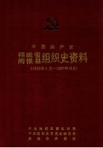 中国共产党福建省闽侯县组织史资料 1926年4月-1987年12月