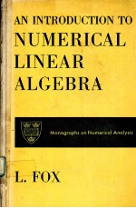 AN INTRODUCTION TO NUMERICAL LINEAR ALGEBRA