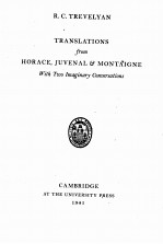 TRANSLATIONS FROM HORACE