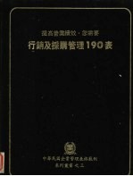 行销及采购管理190表