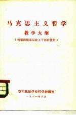 马克思主义哲学教学大纲 供第4期基层政工干部班使用