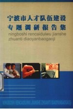 宁波市人才队伍建设专题调研报告集
