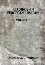 READINGS IN EUROPEAN HISTORY VOLUME Ⅰ